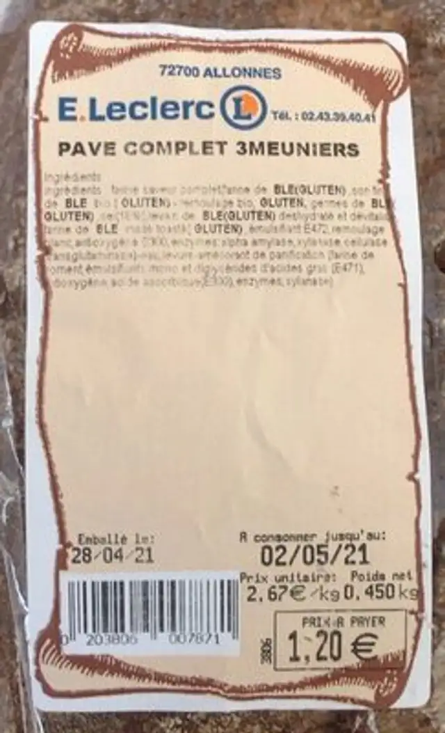 Pavé complet 3 meuniers