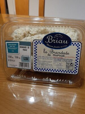 La brandade de morue nutrition facts table