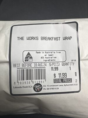 The Works Breakfast Wrap