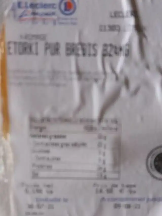Etorki pur brebis 32% mg nutrition facts table