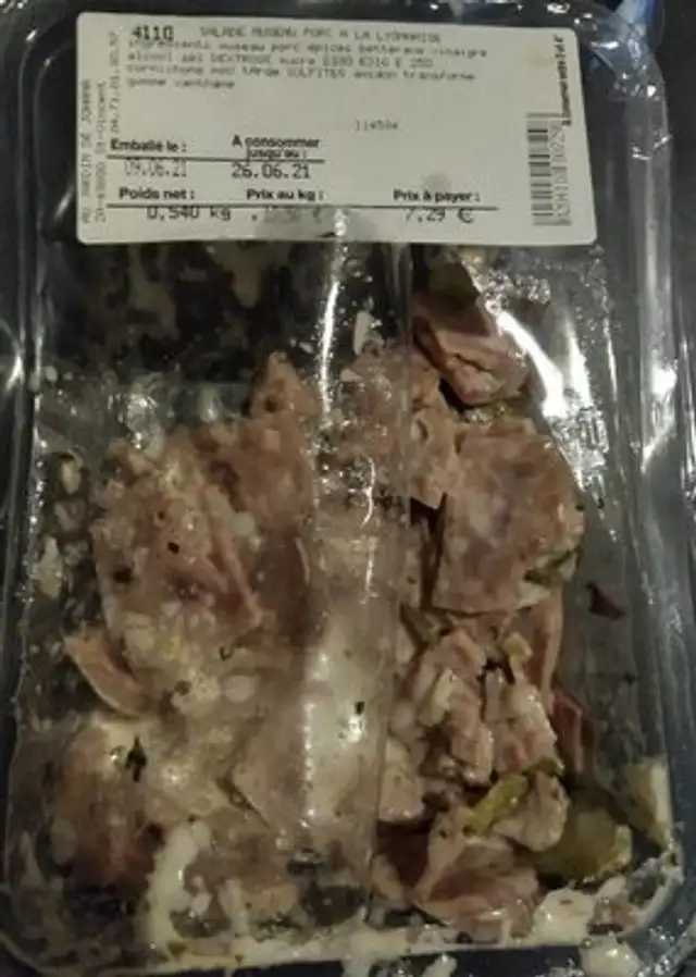 Salade Museau Porc à la Lyonnaise