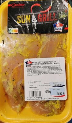 Aiguillettes de poulet thym citron front packaging