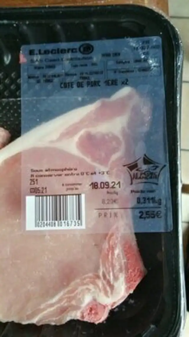 Cote de PORC premier nutrition facts table