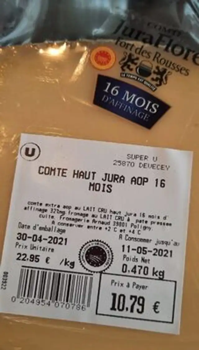 Comté haut Jura AOP 16 mois