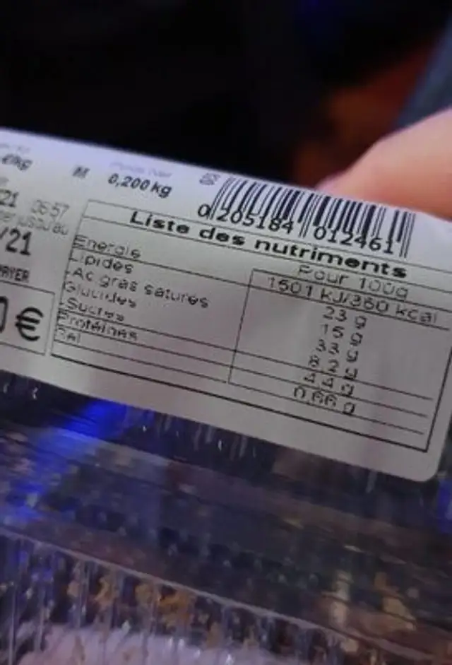Chausson pommes ×2 nutrition facts table
