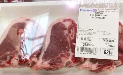Agneau 3x côtes à griller