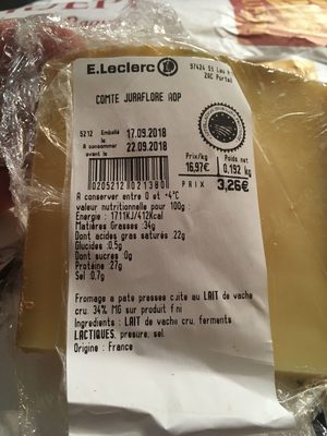 Comte jura Flore Aop front packaging