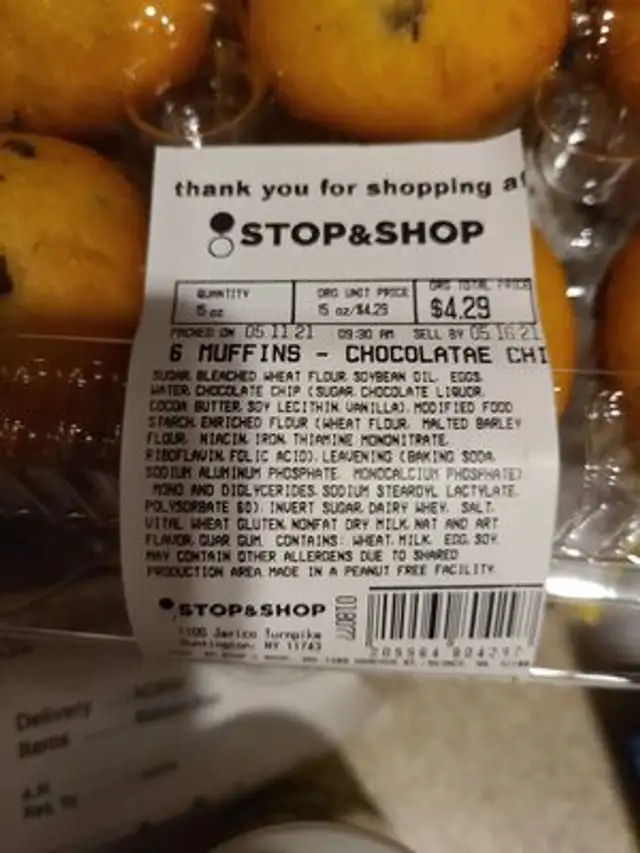 Unknown ingredients label