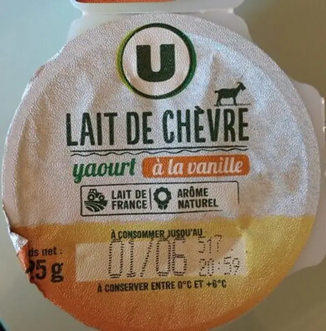 Yaourt lait de chevre vanille