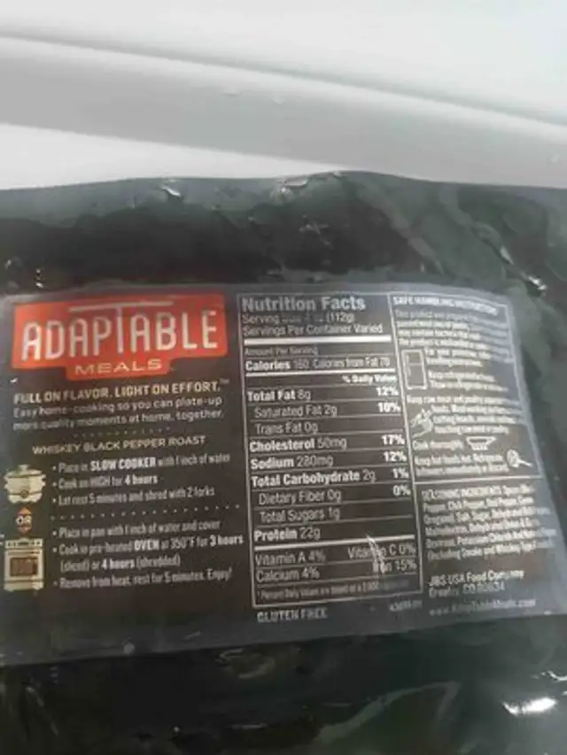 Boneless petite pork shoulder roast whiskey black pepper nutrition facts table