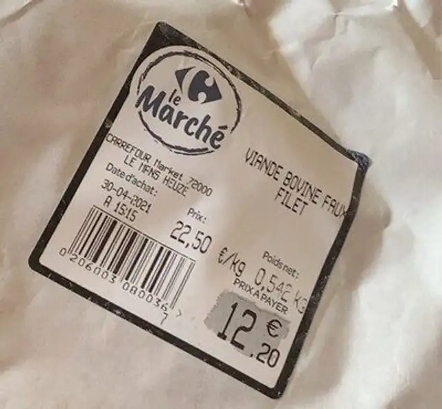Viande bovine faux filet