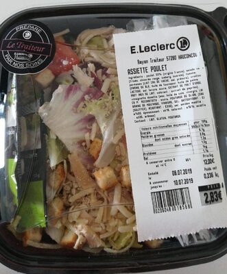 Assiette de poulet front packaging