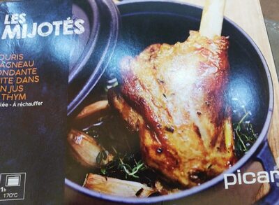 Souris d'agneau fondante cuite dans son jus au thym