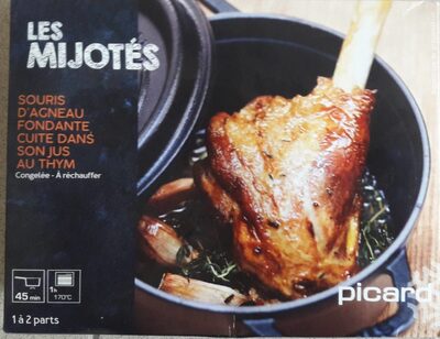 Souris d'agneau fondante cuite dans son jus au thym