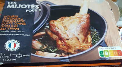 souris d'agneau fondante cuite dans son jus au thym