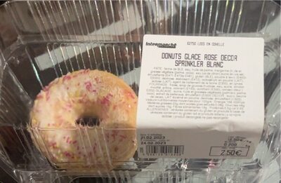 Donuts glace rose decor sprinkler blanc