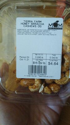 Honey Siracha Cashews