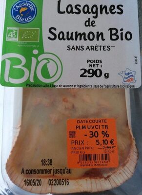 Lasagnes de Saumon Bio