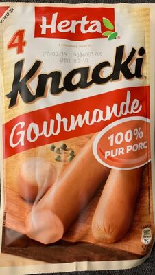 Knacki gourmande front packaging