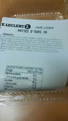 Pattes d ours x6