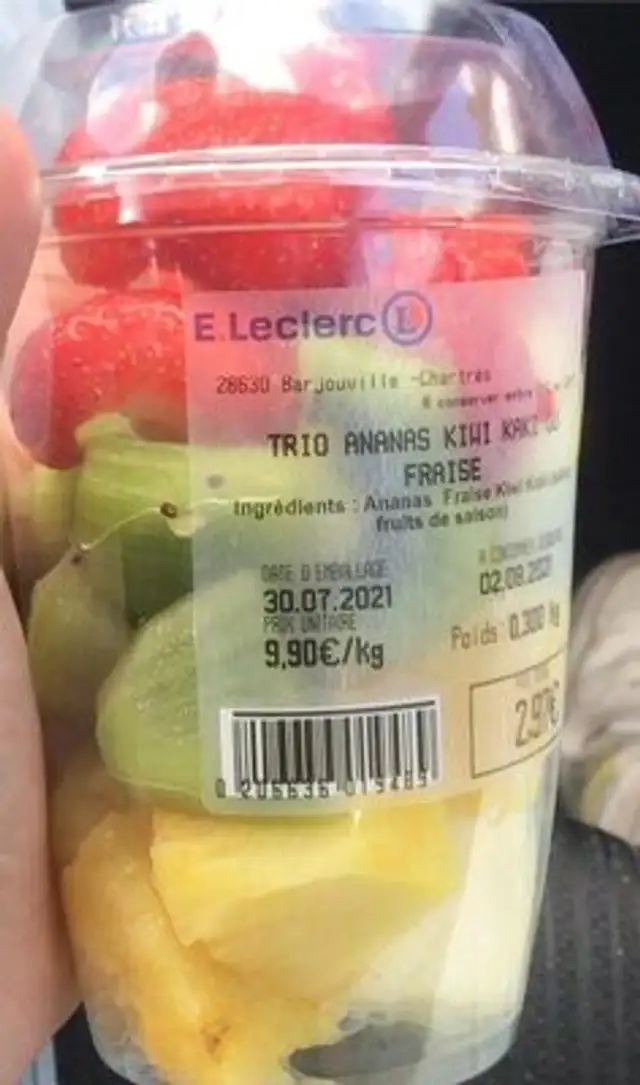 Trio ananas kiwi kaki ou fraise
