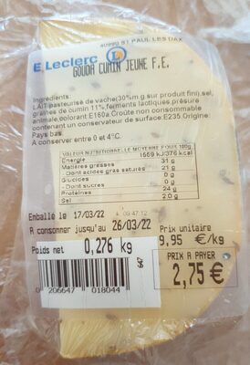 Gouda au cumin jeune