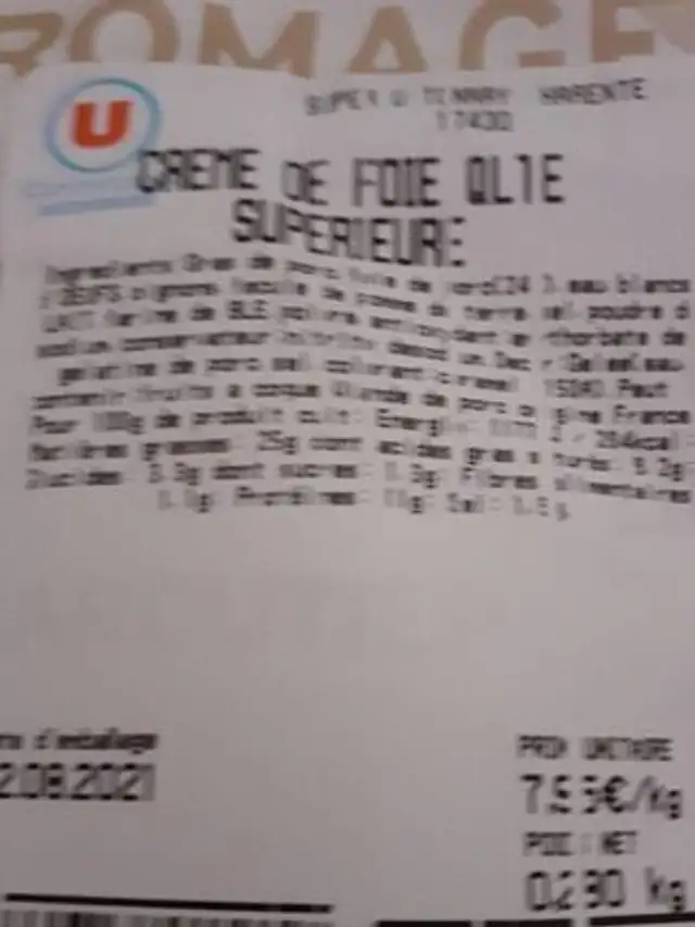 crème de foie Supérieur