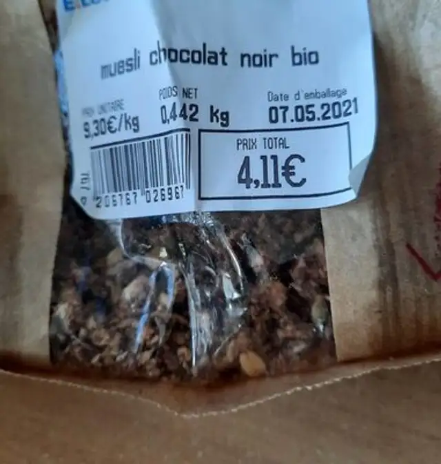 Muesli chocolat noir bio