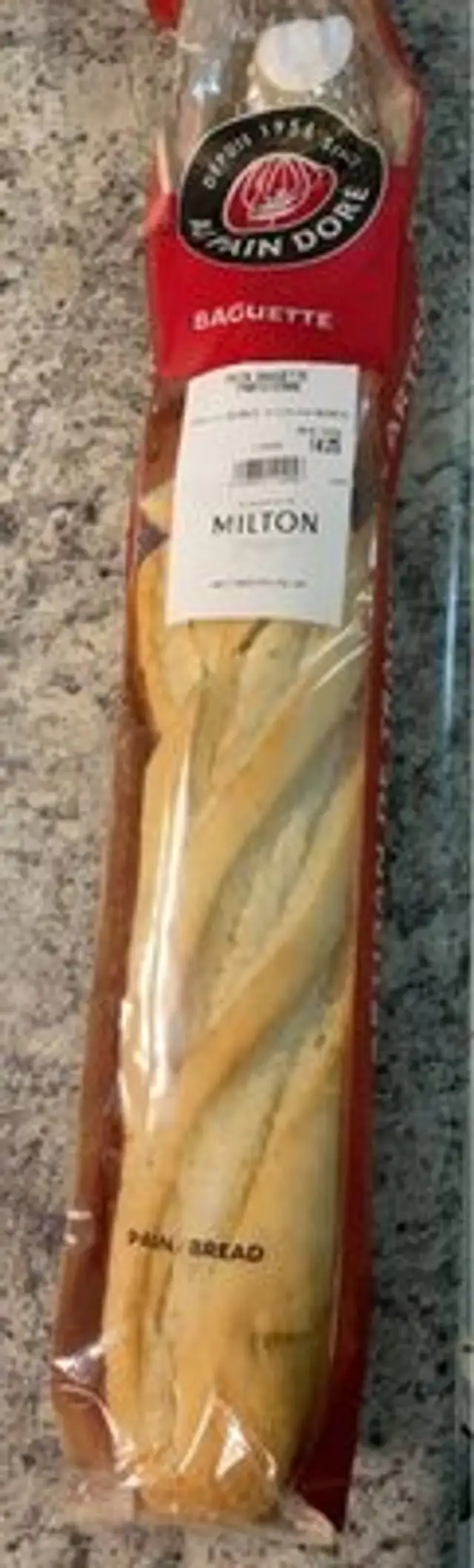 Pain baguette Parisienne
