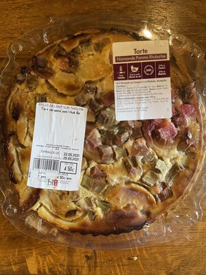 Tarte normande pomme rhubarbe
