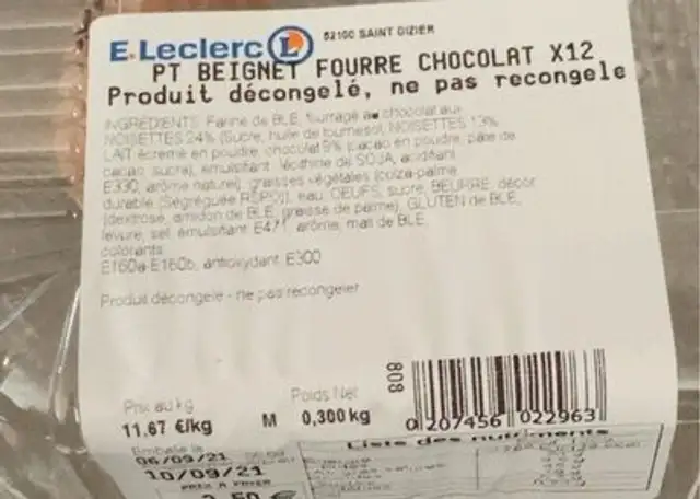 beignet fourre chocolat