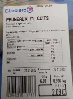 Pruneaux mi cuits
