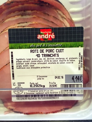 rôti de porc cuit