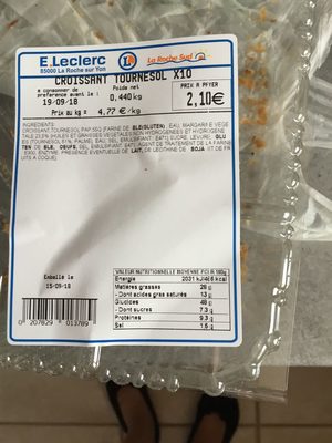 Croissant au tournesol