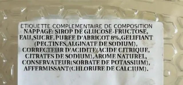 Flan nature nutrition facts table