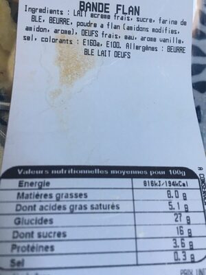 Bande flan front packaging