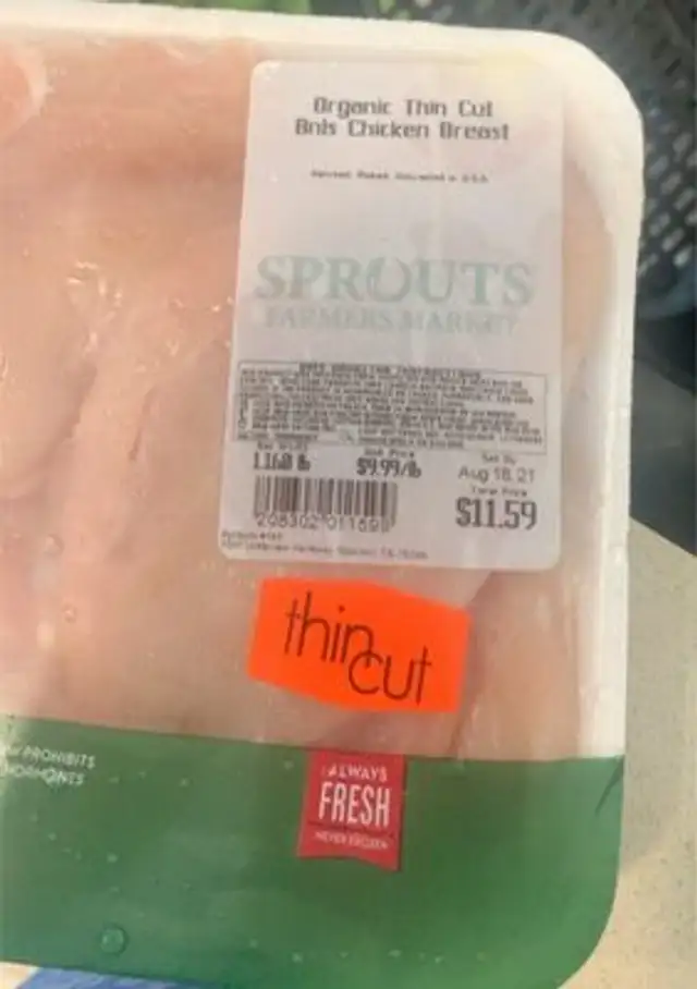 Butcher shop organic chicken breast