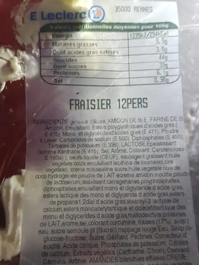 Fraisier 12pers