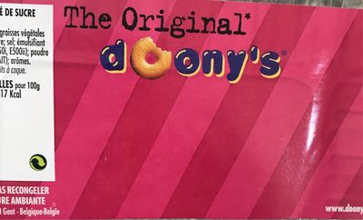 Donuts nature au sucre front packaging