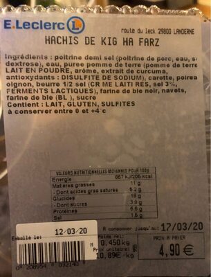 Hachis de kig ha farz