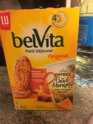 Biscuit miel et pepites de chocolat front packaging