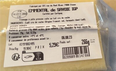 Emmental de Savoie IGP