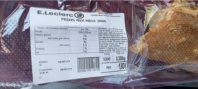 Pain aux noix front packaging