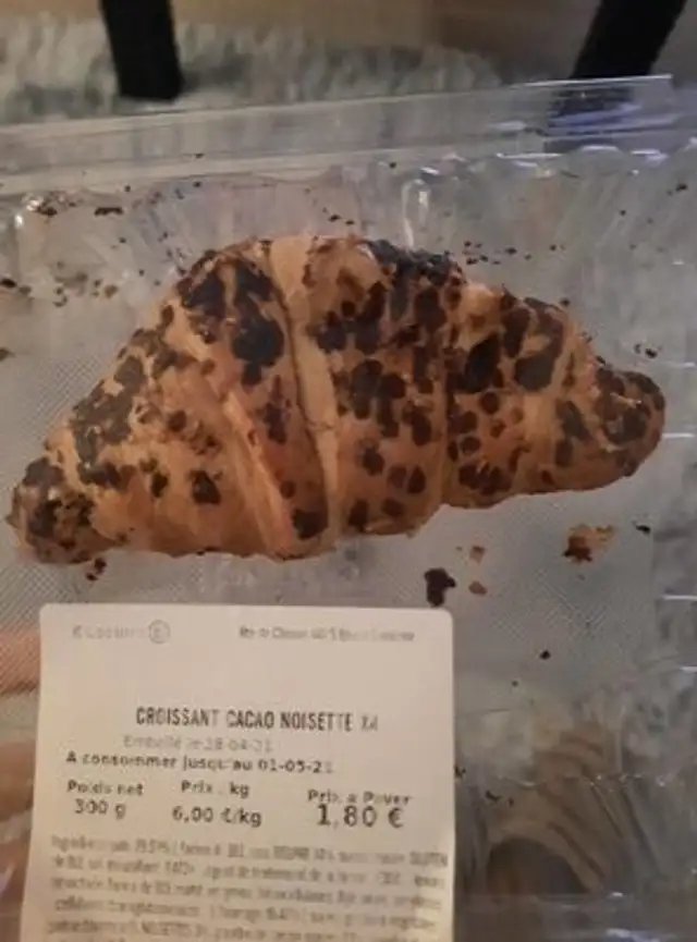 Croissant cacao noisette