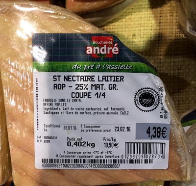 Saint Nectaire laitier