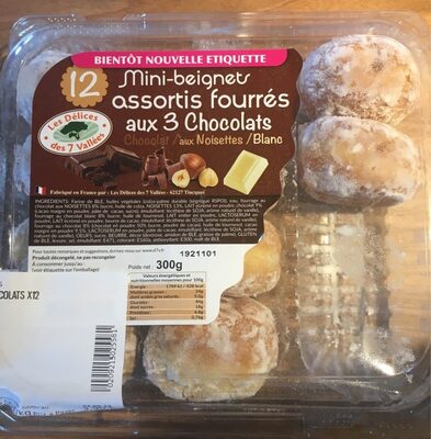 Mini beignets assortis fourrés front packaging