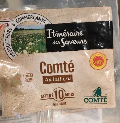 Comte au lait cru front packaging