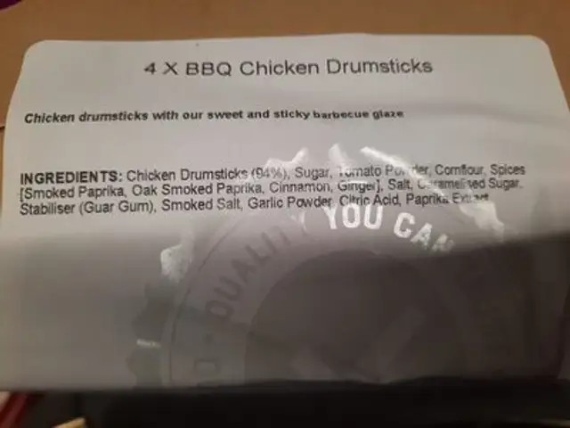 chicken ingredients label