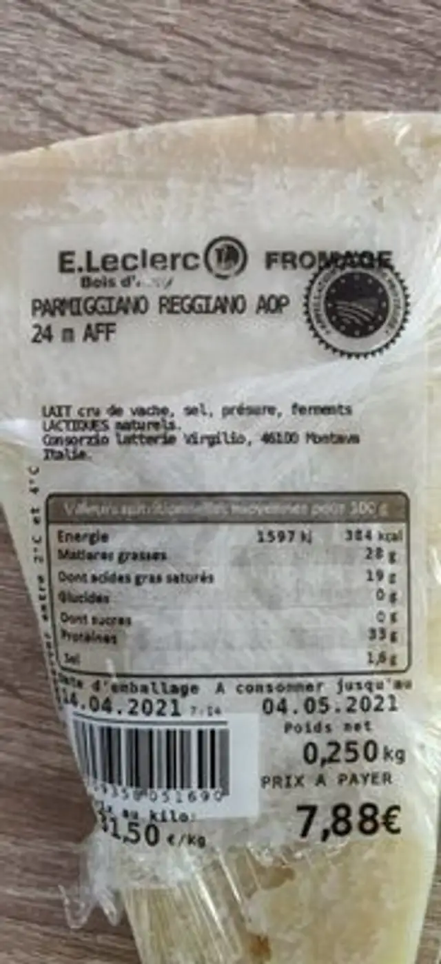 Parmigianino Reggiano AOP e.leclerc
