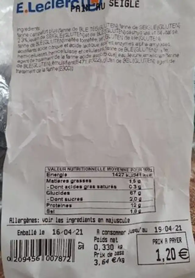 PAIN AU SEIGLE